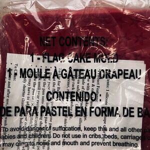 AVON Red Flag Cake Mold Silicone Bake Party Baking Kitchenware